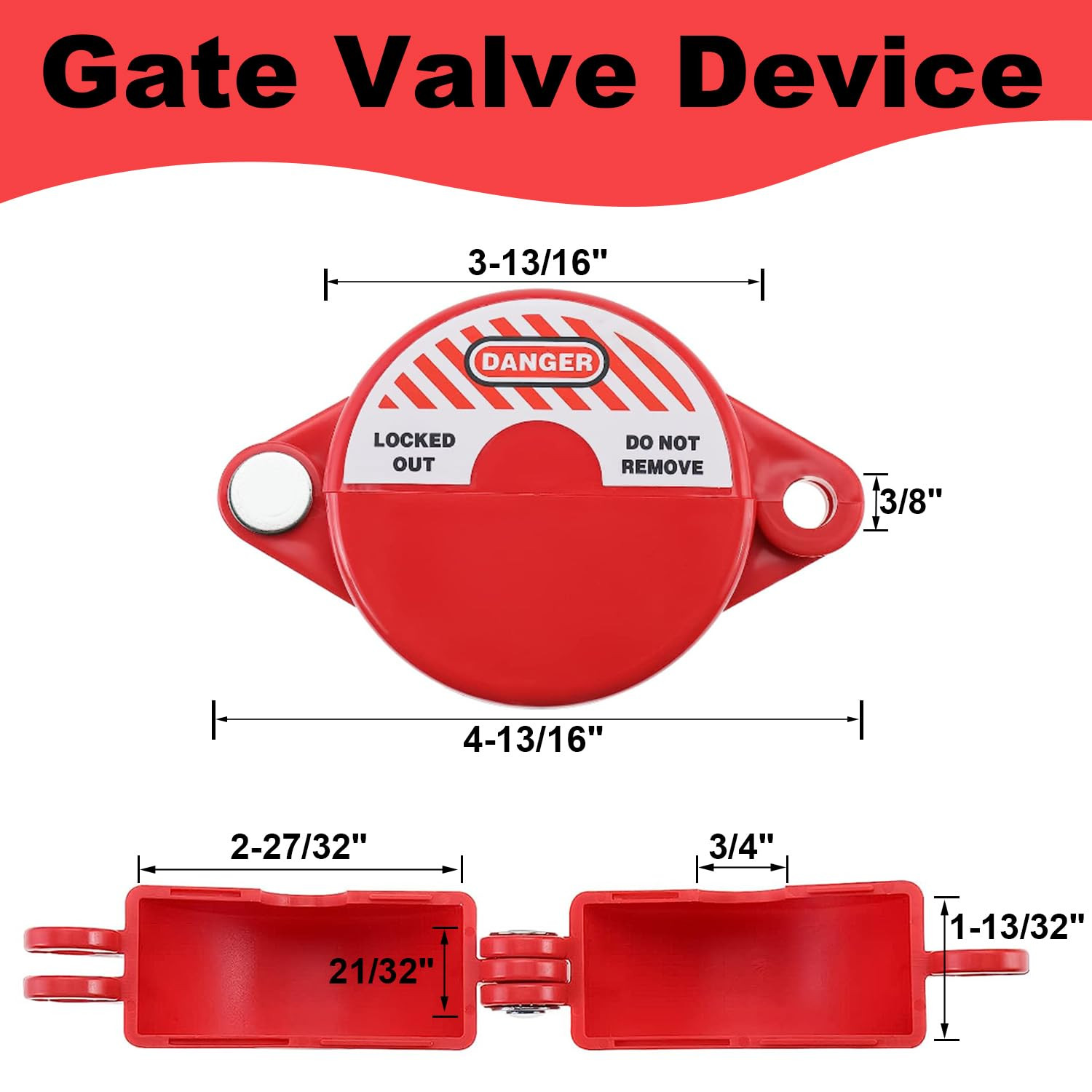 1Pack Gate Valve Lockout Device with Coded Lock Suited for 1To2-1/2 Gate Valve H