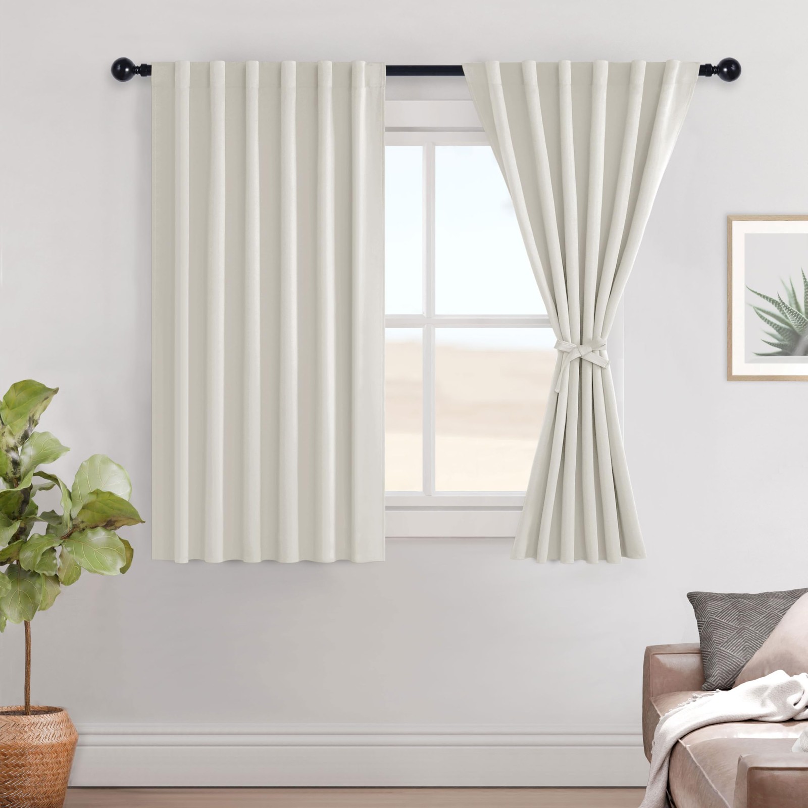 Blackout Curtains 45 inches Long Blackout Short Curtain Panels for Bedroom Th…