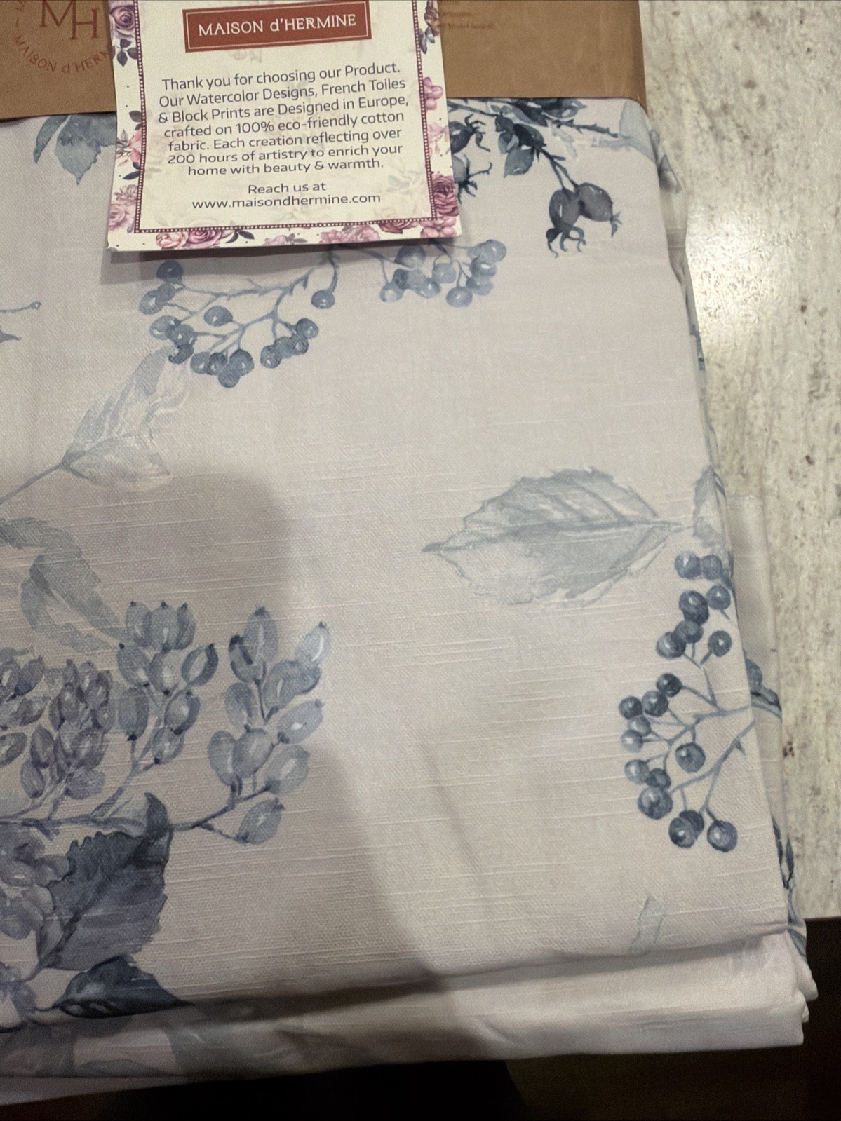 2 pack Maison d’ Hermine 100% Cotton Curtains – 50″x84″equinoxe Blue 2 pack