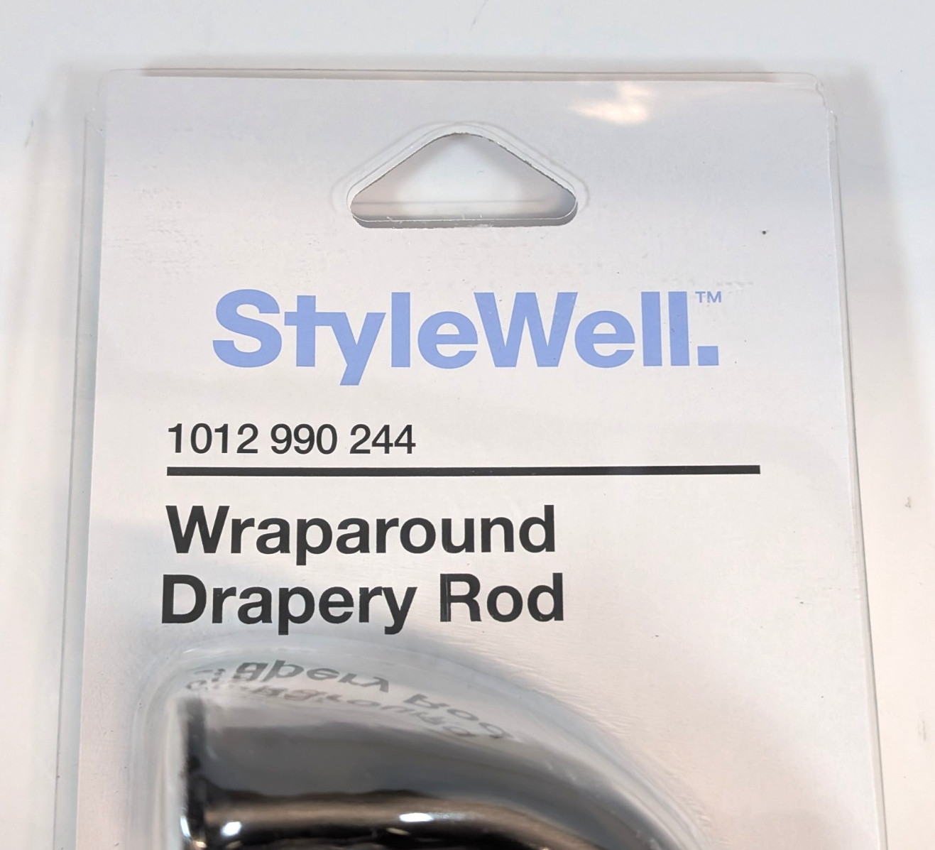 28 In. – 48 In. Adjustable 5/8 In. Wraparound Single Curtain Rod in Matte Balck
