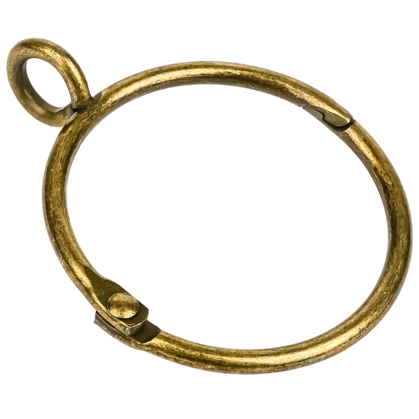 50 Pack Bronze Curtain Rings w Eyelets 1.5 Inch Fits 1.25 Inch Rod Metal Snap