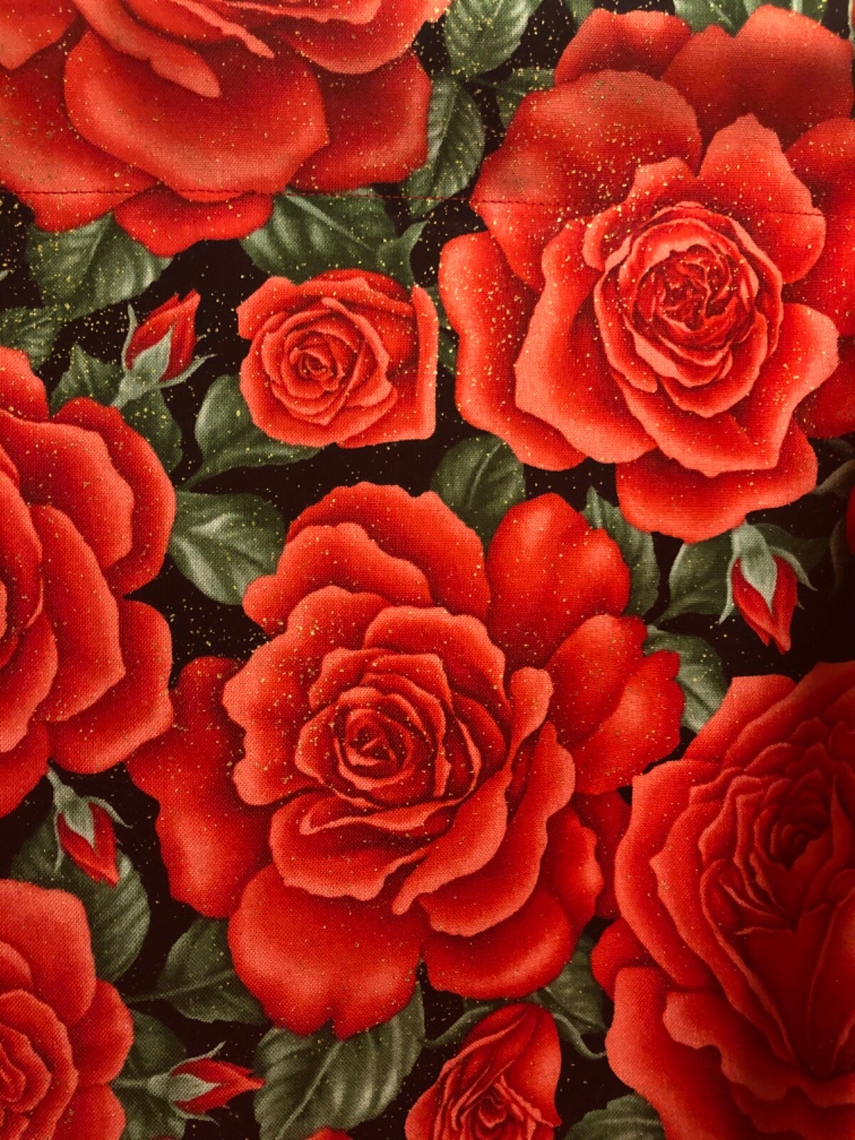 123Handmade Large Red ROSE Valance, 41 X 15 INCHES