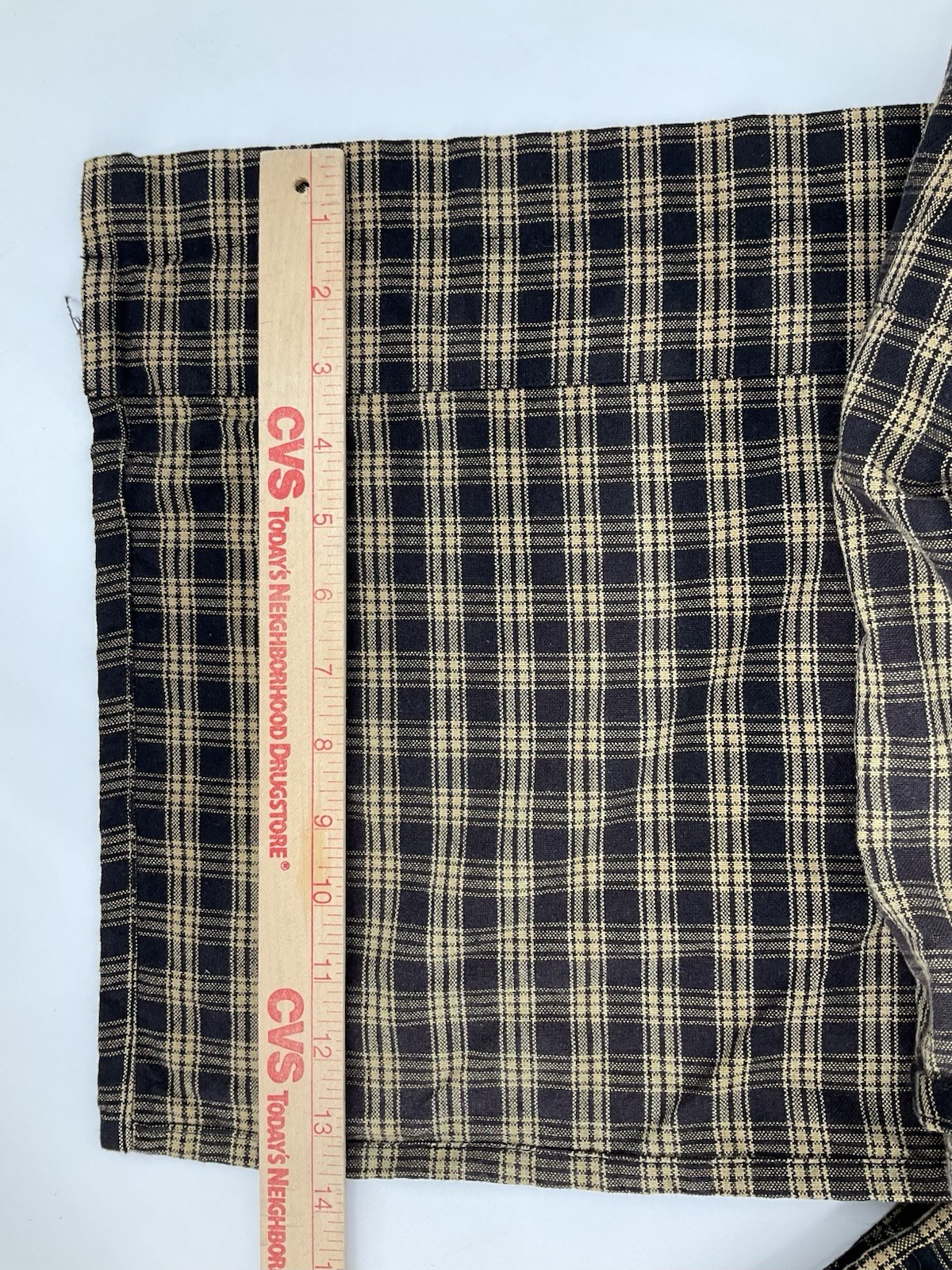 Park Designs Valance Sturbridge Plaid 71×13.5″ Cotton Made In India Tan/black