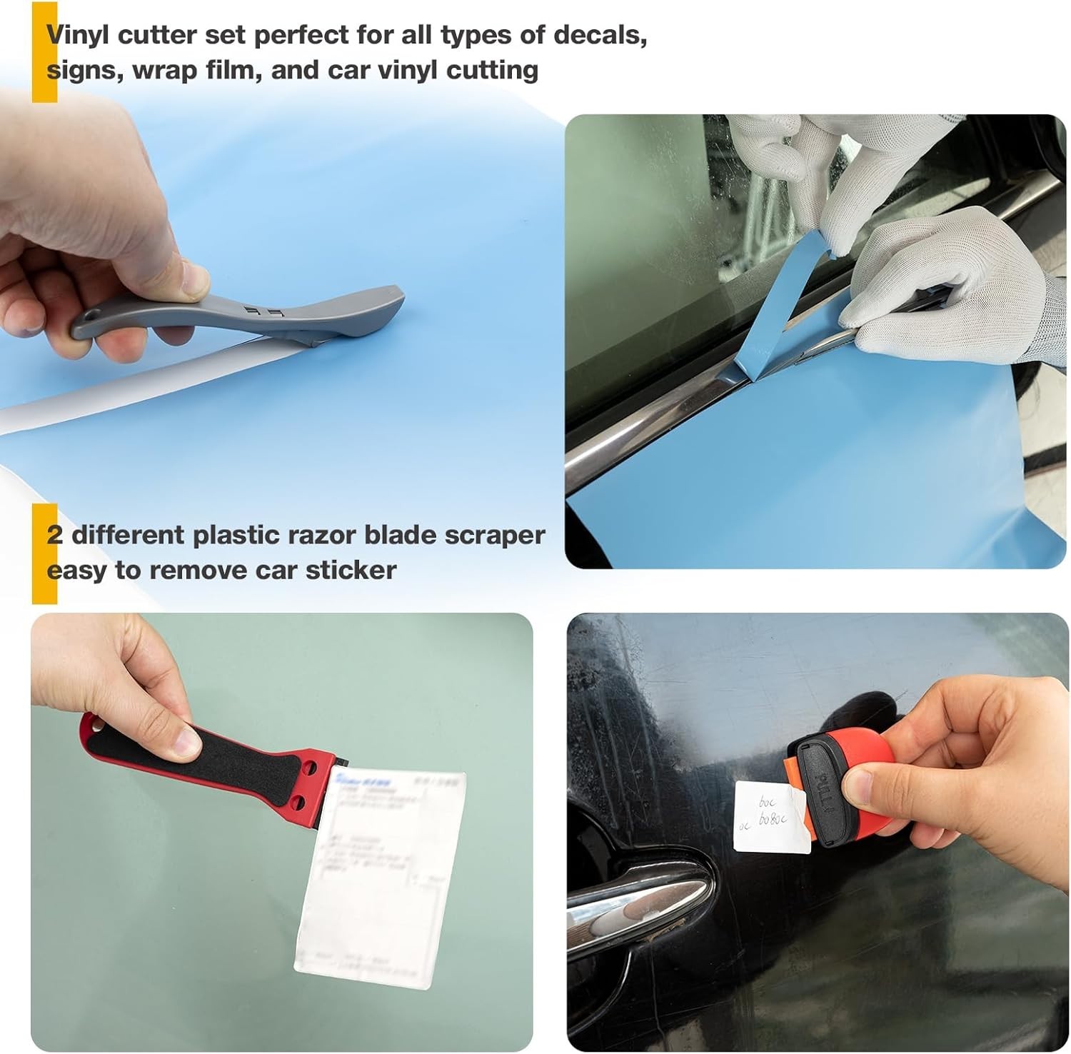 Vinyl Wrap Tool Car Wrap kit for Window Tint Film Installation, Include Heat …