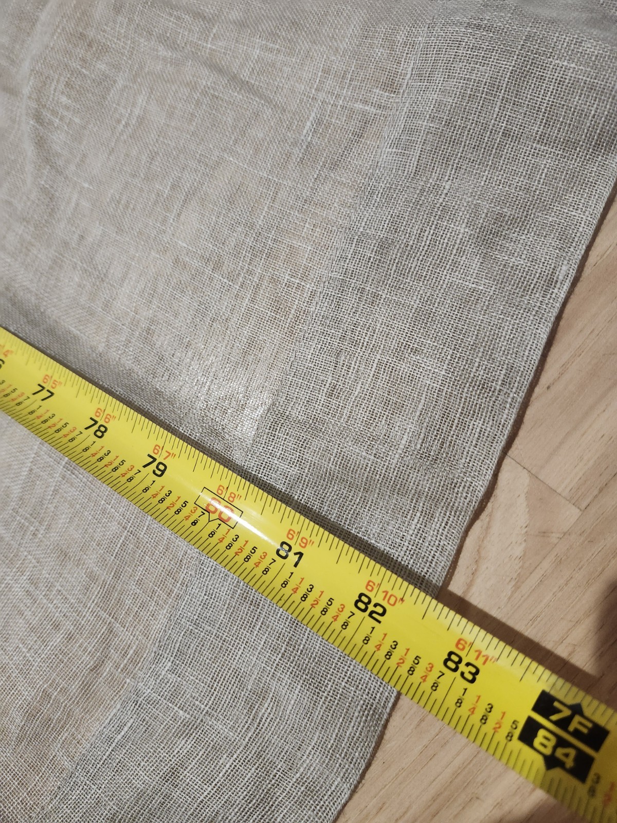 Sheer Curtain Panel Beige 100% Linen Blend 51″x82.5″ Grommet Neutral Minimalist
