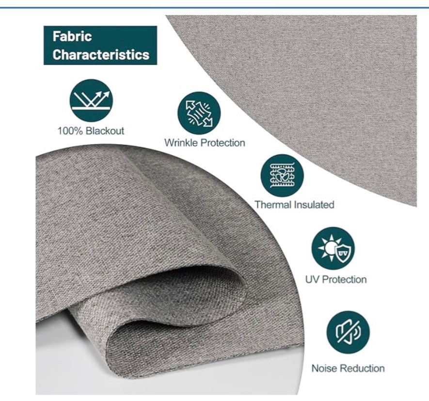 NEW Blackout Roman Shades Gray Linen, Room Dark, Thermal, Outside Mount 27w 67 h