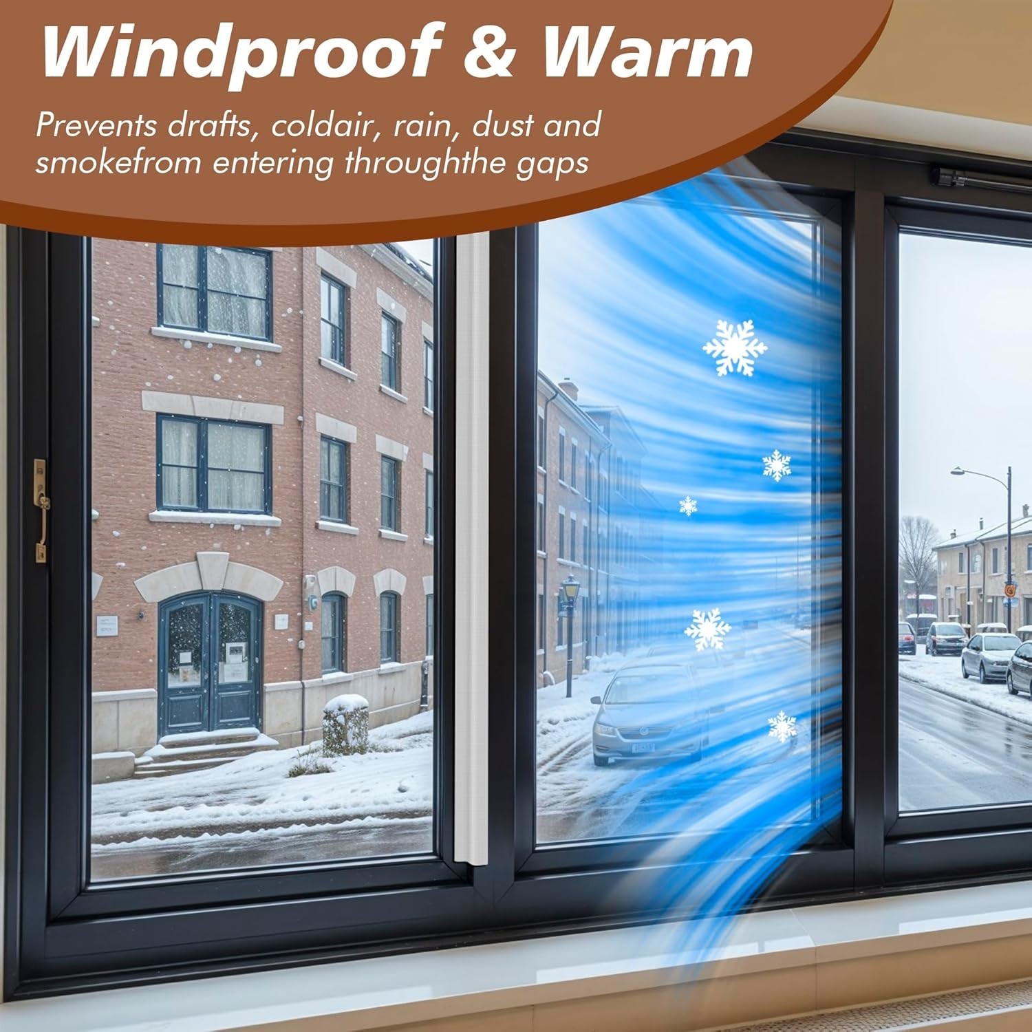 2INX99FT Window Sealing Tape White AC Insulation Film Waterproof Weather