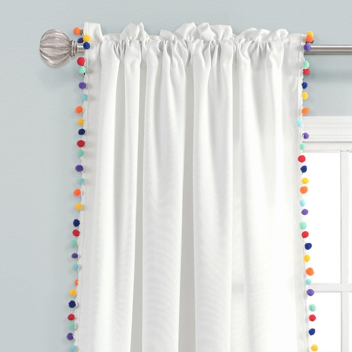Pom Pom Window Curtain (Single Panel)