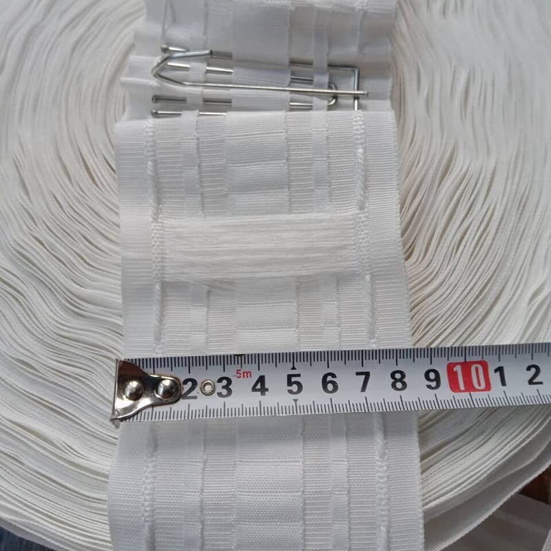 10 Feet Curtain Tape, 3.3″ Pleat & Grommet Drapery Header Tape