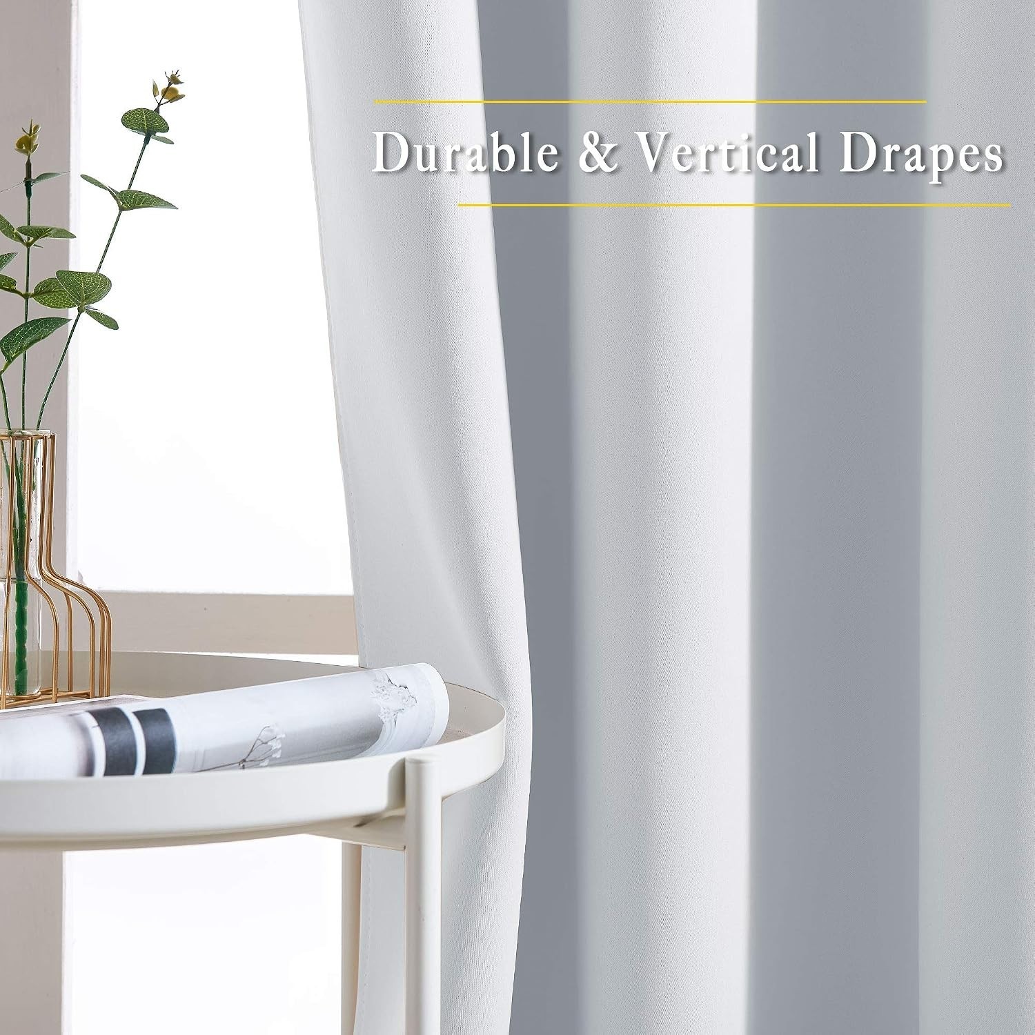 100% Polyester Blackout Curtains – 2 Panels 52×84 with Silver Grommet