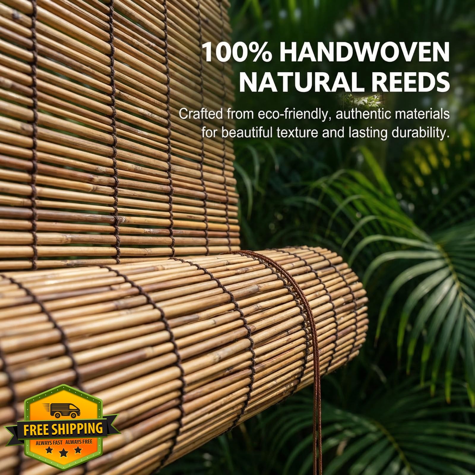 Lignity Carbonized Bamboo Blinds 23″W x 72″H