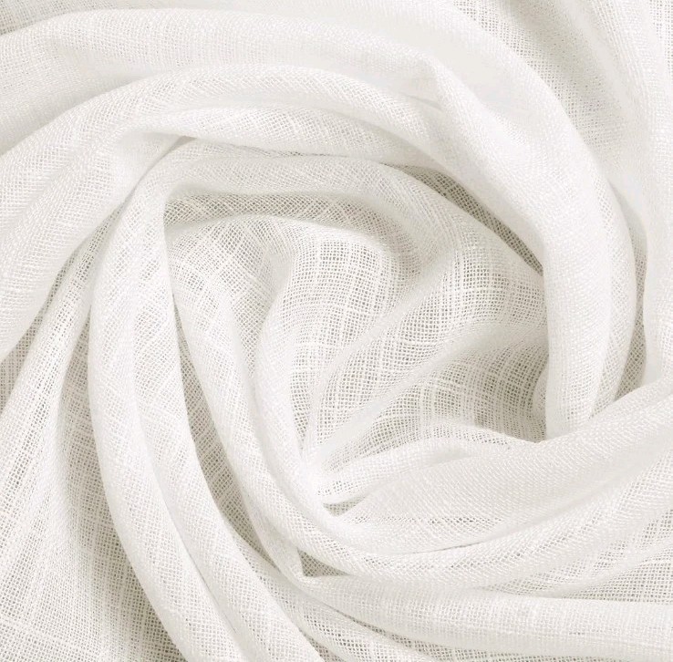 Voilybird Palma Linen Textured Semi Sheer Curtains 52″x96″ Off White w/Grommet