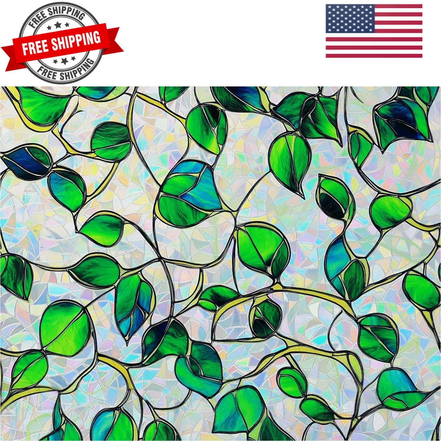 Rainbow Window Privacy Film,Heat Control,UV Blocking,Anti-Glare,Day & Night P…