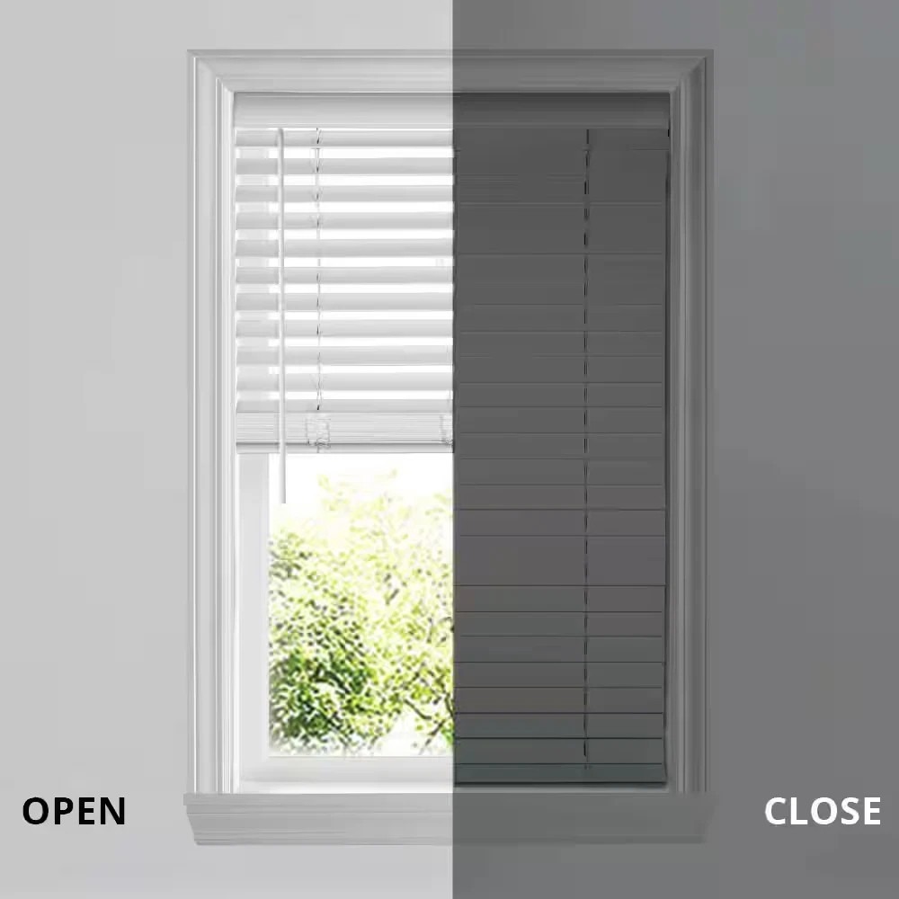 Cordless 2″ Signature Faux Wood Blind, 20.5″ W x 60″ H, Embossed White