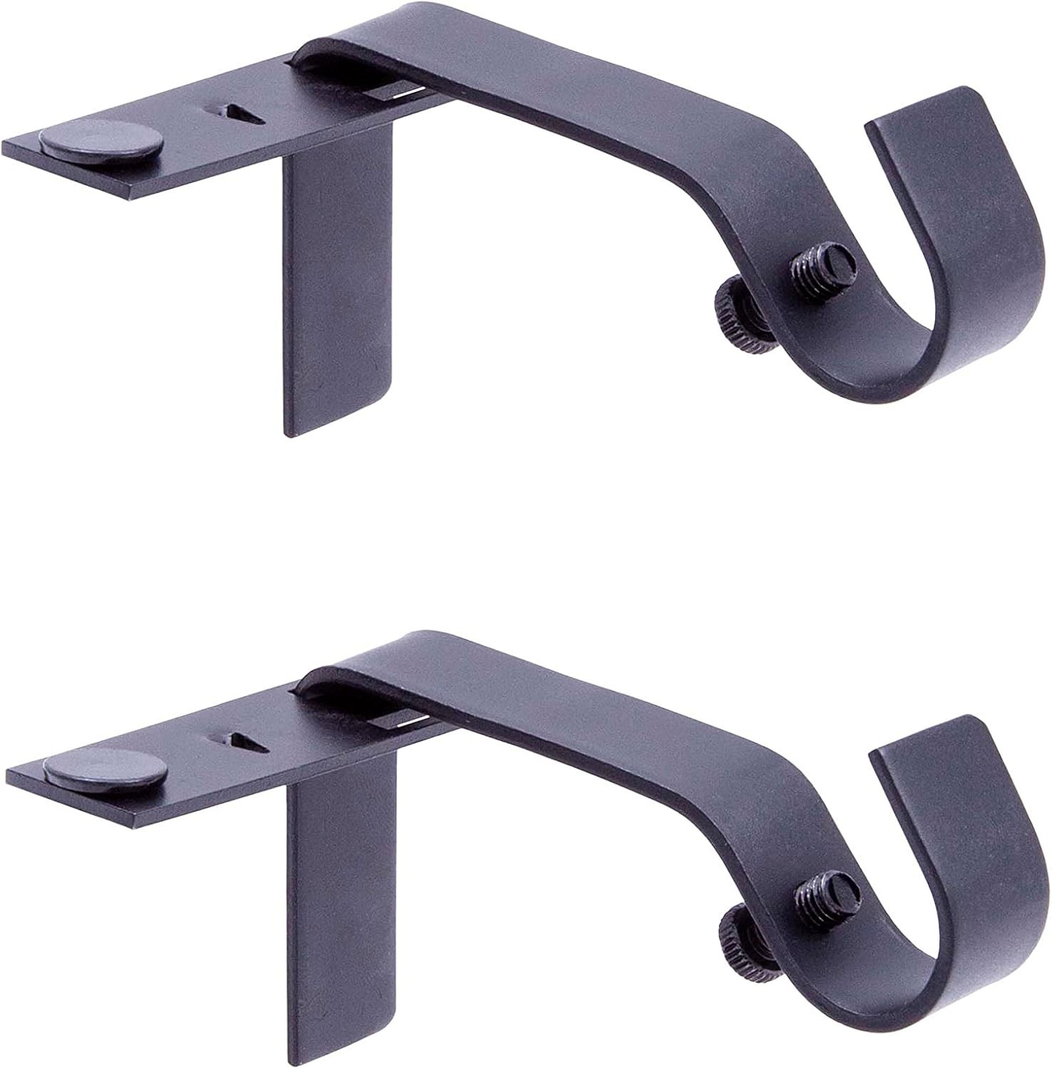 Sleek Fast Fit 5/8″ Curtain Rod Brackets – Easy Installation, Modern Look