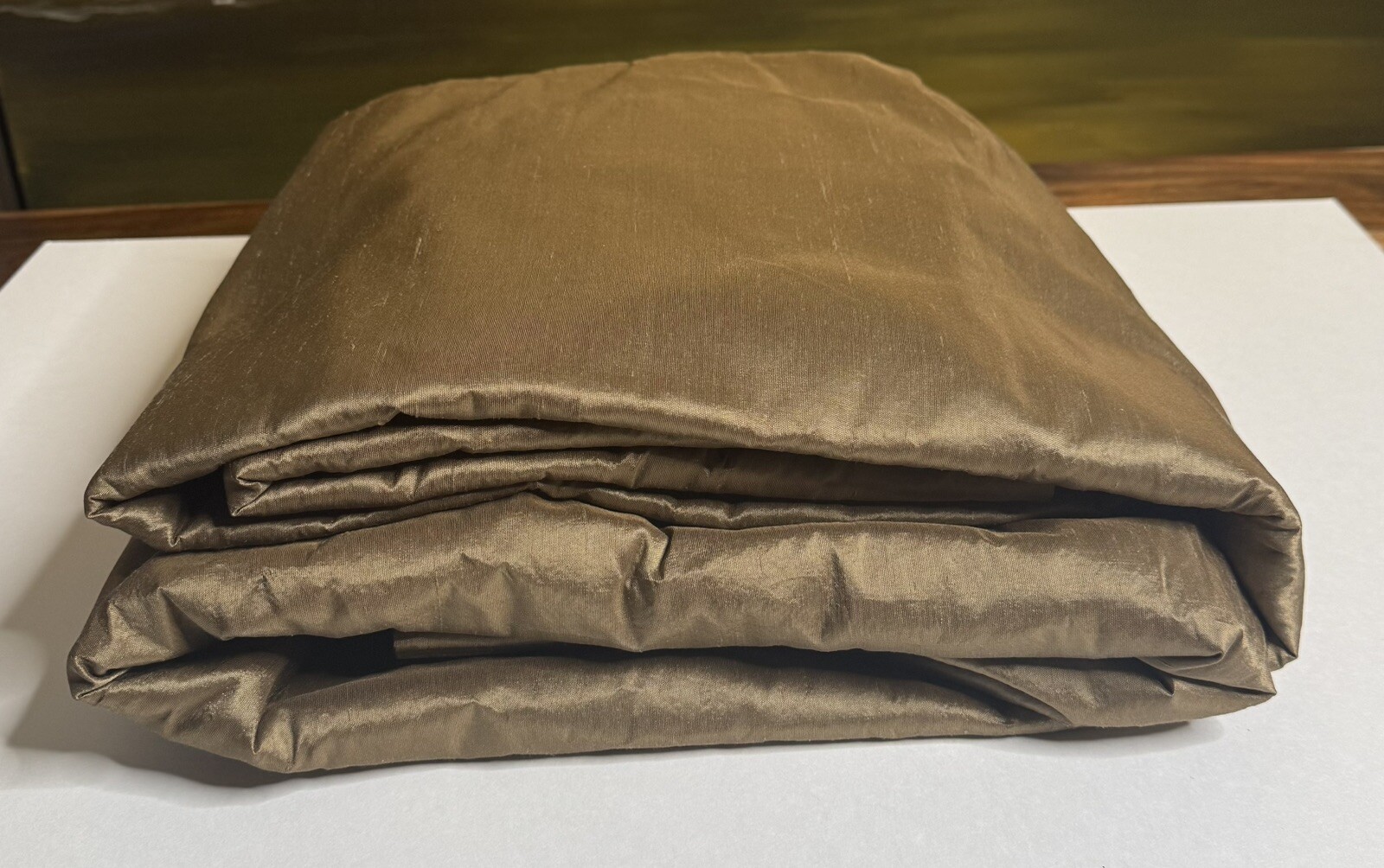 Restoration Hardware Thai Silk Solid Drapery French Pleat 46″W x 108″L Goldenrod