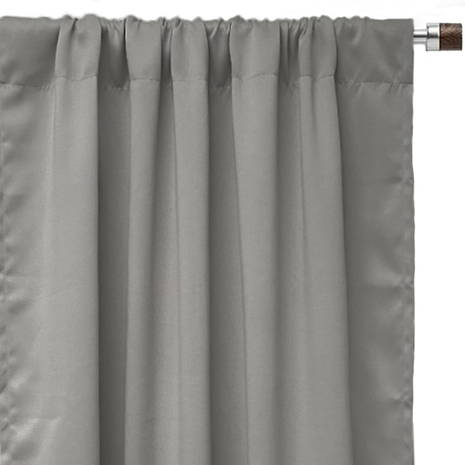 52 x 63 Blackout Polyester Noise Reducing Curtains Rod Pocket for Room Darkening