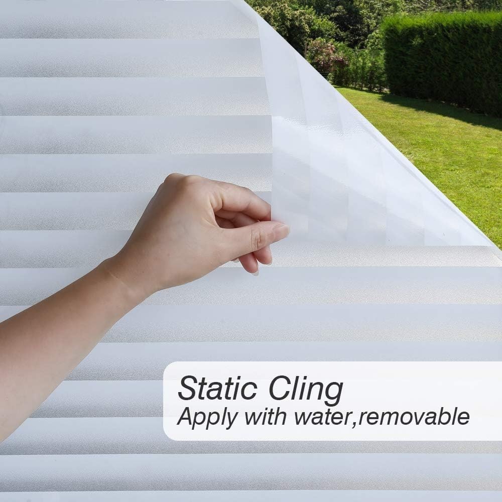 17.7×78.7″ Static Cling Window Film – Stylish UV Blocking Privacy Solution