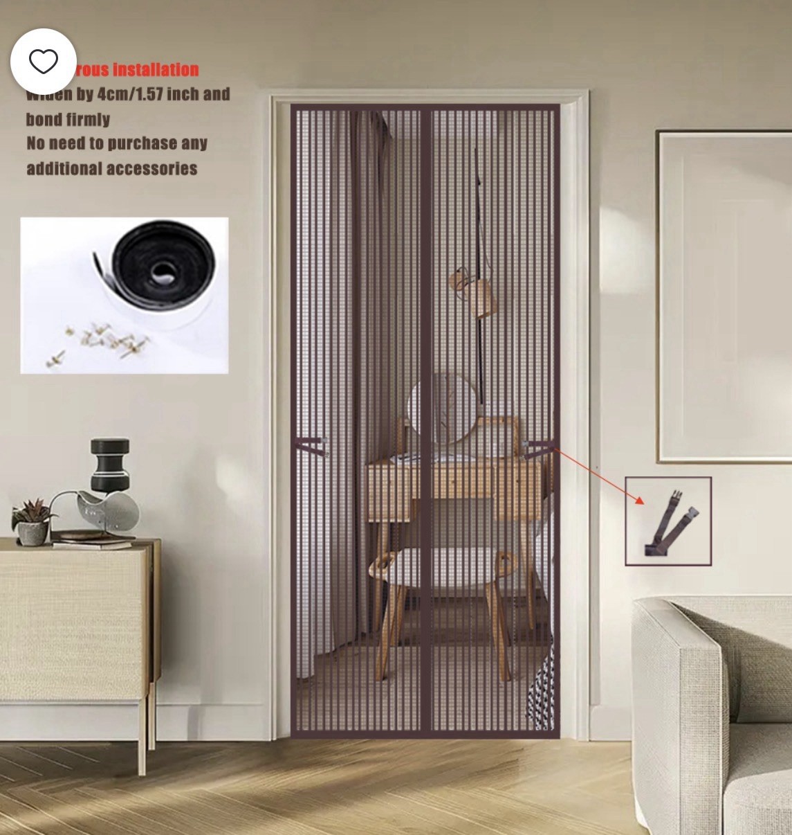 Ikstar Home Magnetic Thermal Insulated Door Curtain 39″x99″ – A2000