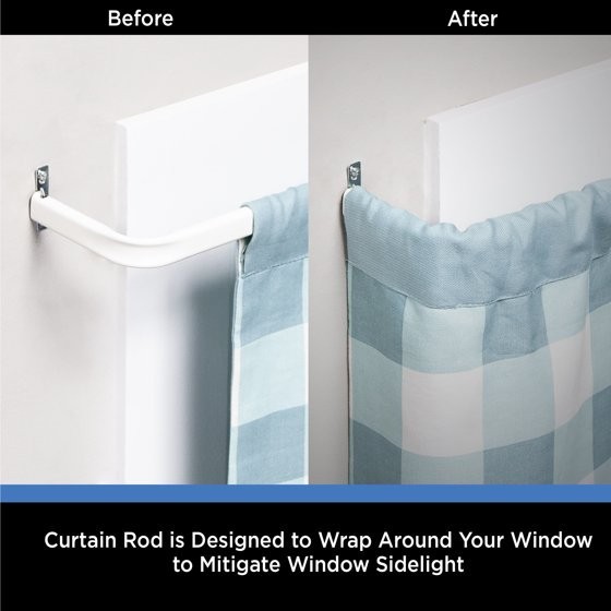 (2 pack) Mainstays 3″ Basic Metal Wrap Around Adjustable Curtain Rod