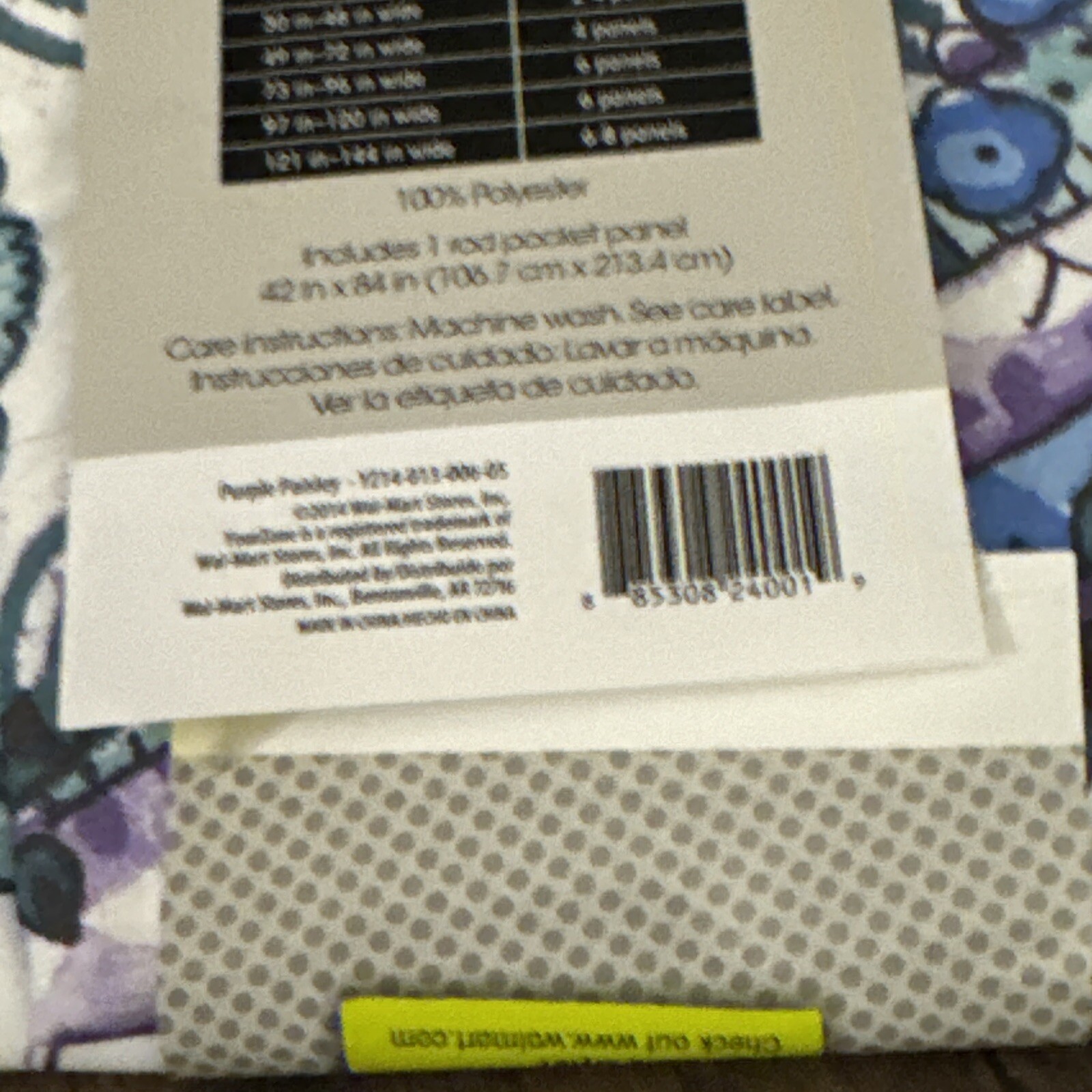 YOUR ZONE-GLITZ SHEER PANEL-84in. Purple Paisley Window Curtains SET Of 2