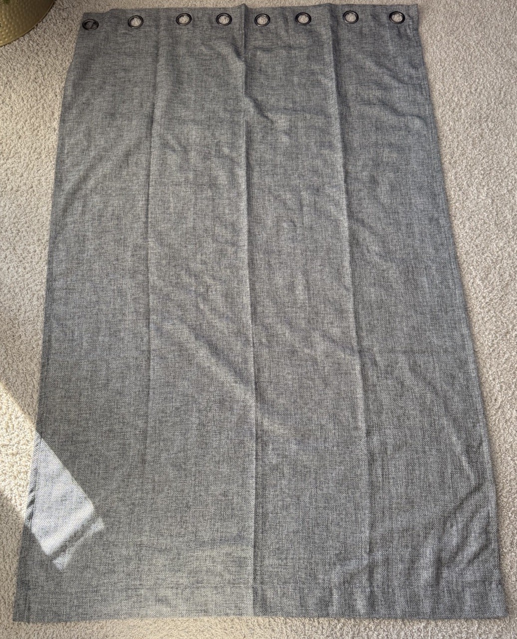 Threshold Heather Gray Textured grommet curtain
