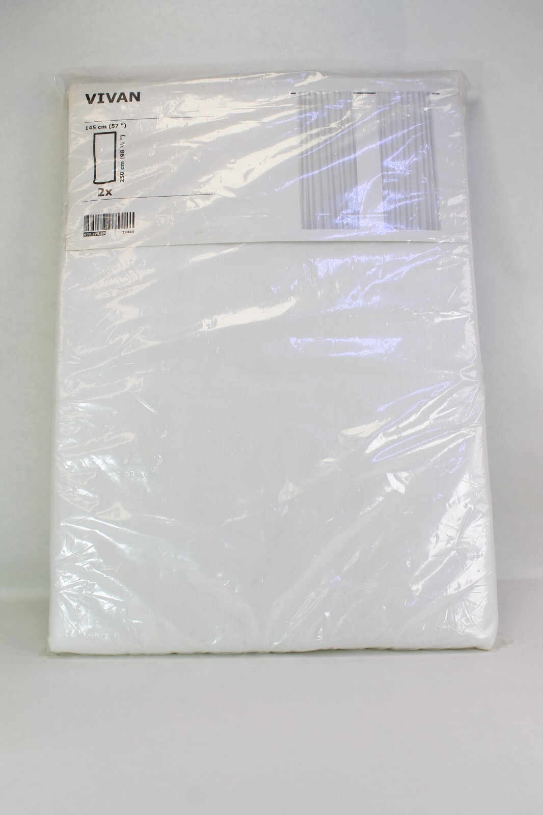 New Vivan 57” x 98.5” 2 Panels IKEA 1651 White Window Curtains