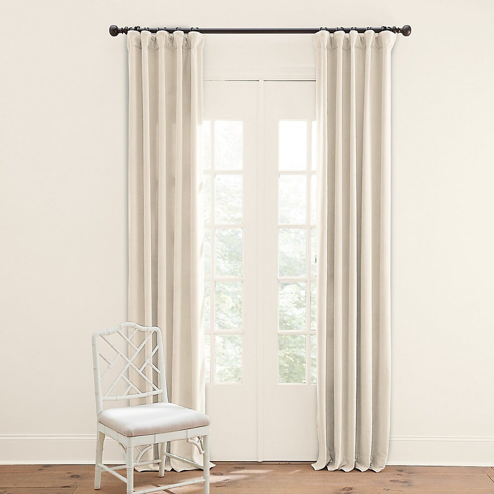 Ballard Designs Alessandra Velvet Drapery Panel – Bone…