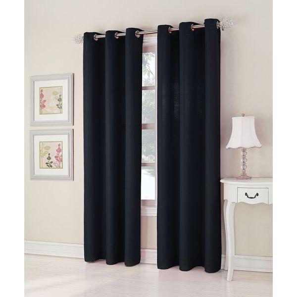 Essential Home One Grommet Panel Mindy Navy 48″x63″