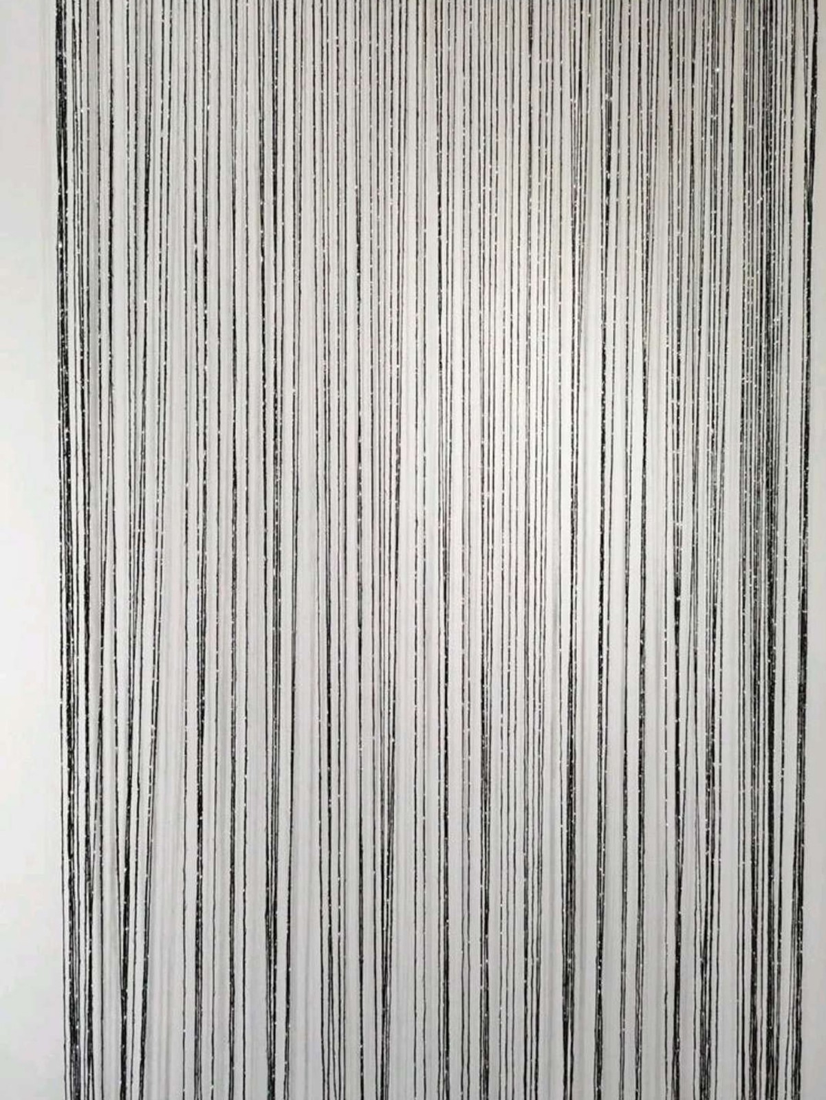 Black Shiny Thread Beaded Curtain 100x200cm 2 Packs 4 Packs 300x300cm