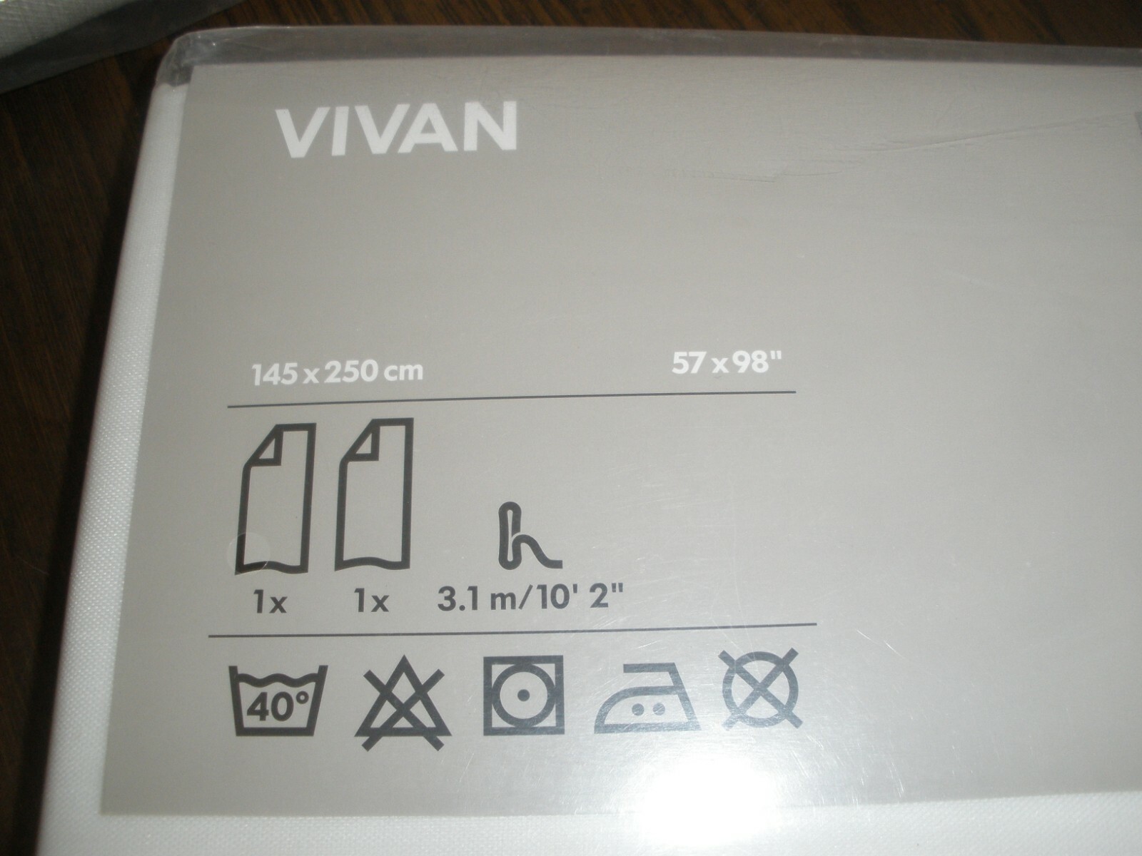 IKEA Vivan Curtains Semi Sheer White 2 Panels 57″ x 98” New In Package (O73)