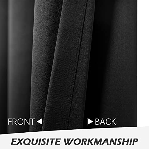 out Curtain for Bedroom Curtains for Bathroom 45 42″W x 45″L (Pack of 1) Black