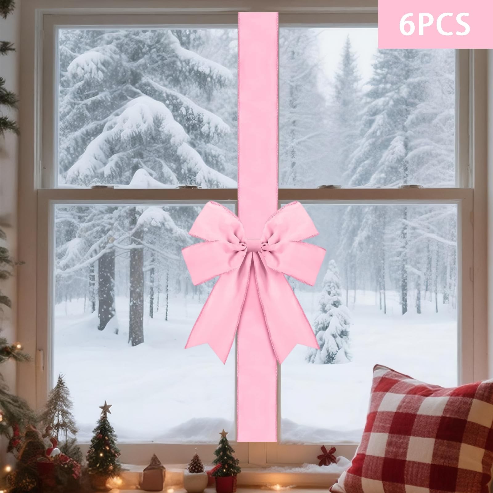 6Pcs/8Pcs Christmas Housewarming Kitchen Gifts Cabinet Ribbons Bows Home Déco…