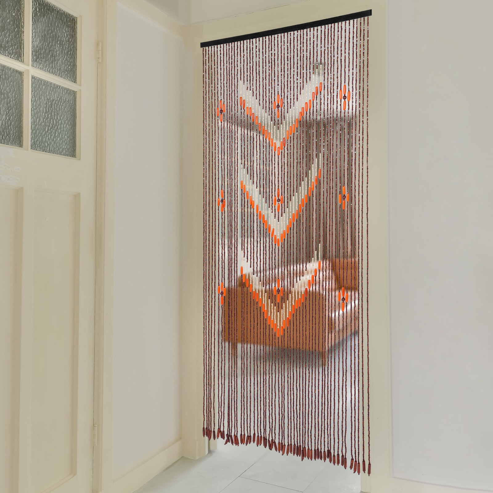 190*90cm Bamboo Wood Beaded Curtain 52 Strings Doorway Curtain Door Curtains