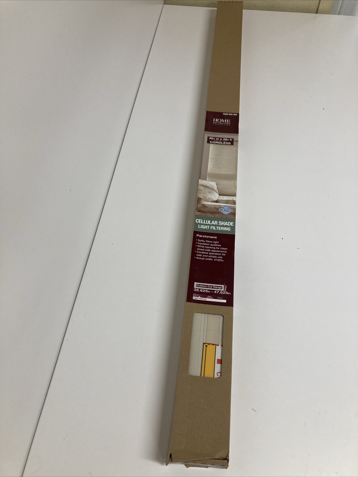 New HDC- Cordless Cellular Shade Light Filtering 48in x 48in (1000 029 464)