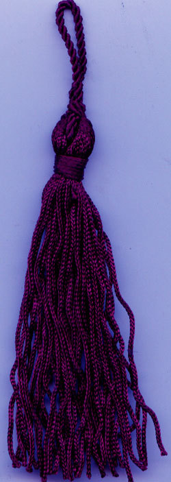 4″ BURGUNDY CHAINETTE TASSELS LOT OF 10 J16 FABRIC TRIM