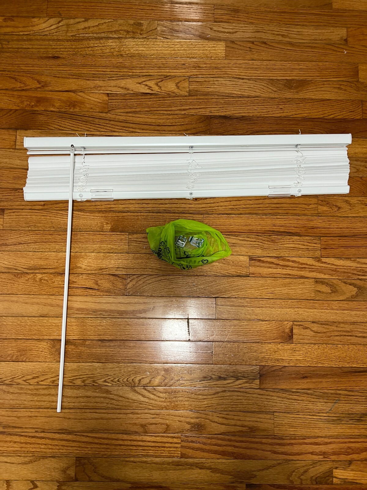 White Cordless Room Darkening Vinyl Blinds with 1″ Slats 35″W x 48″ L