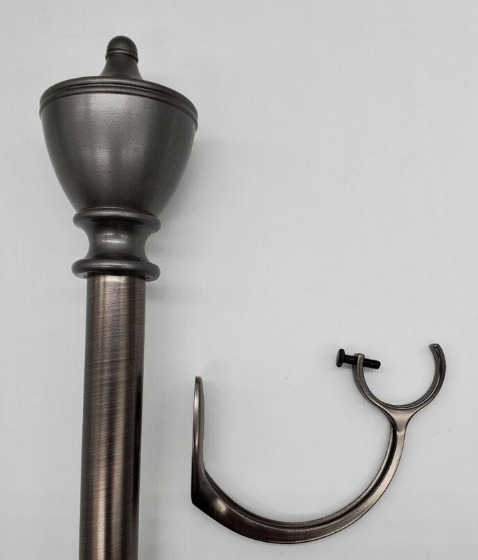Aristotle 1″ Adjustable Curtain Rod – Pewter, Three Sizes