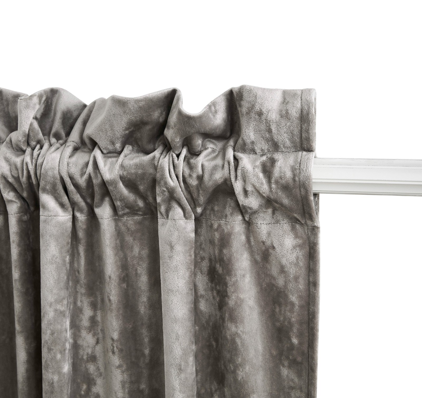 Chezmoi Collection Lux Velvet Curtains Set Rod Pocket Drapes, Set of 2 Panels