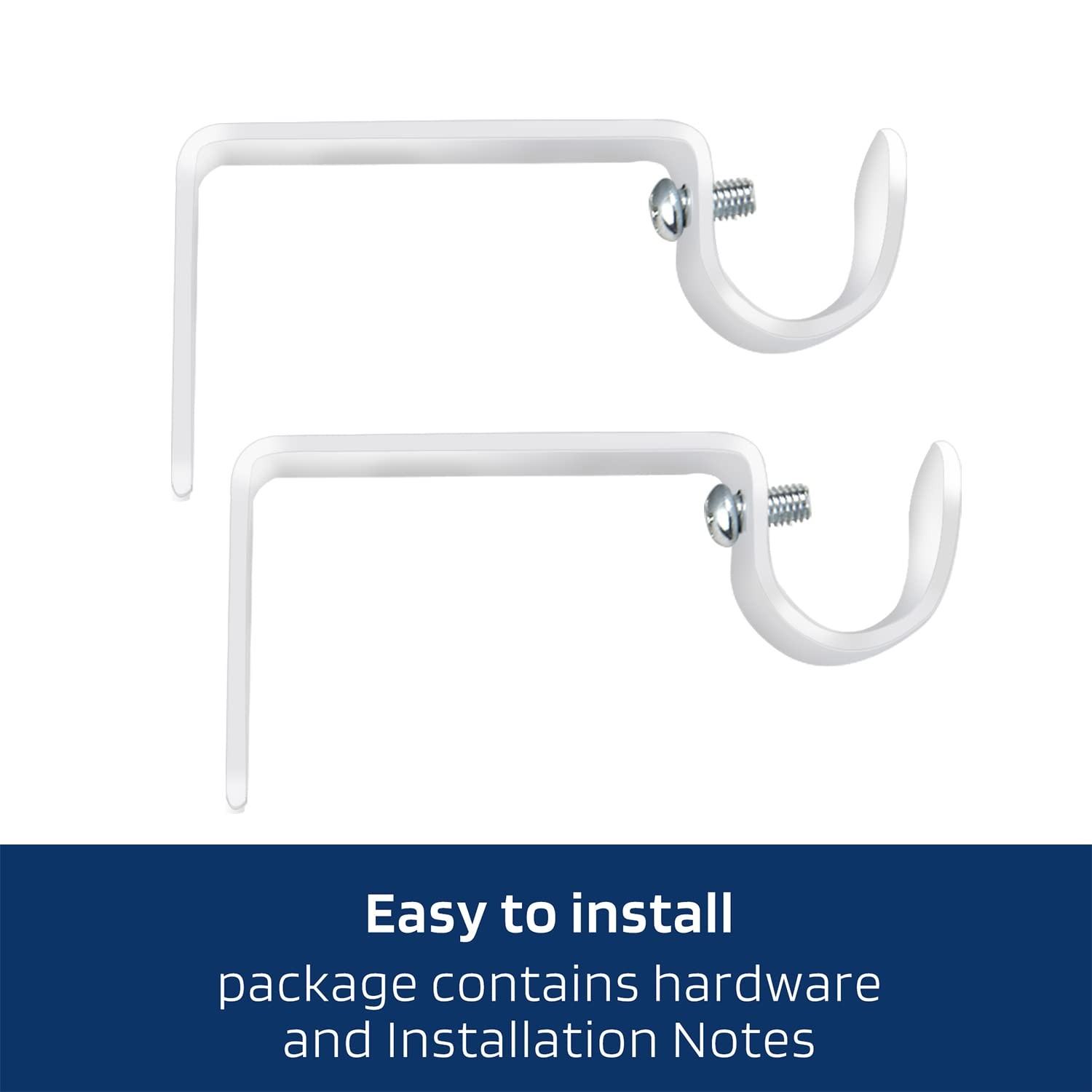 Alskarhem White Curtain Rods for Windows 30 to 60 Inch,5/8 32″-60″,
