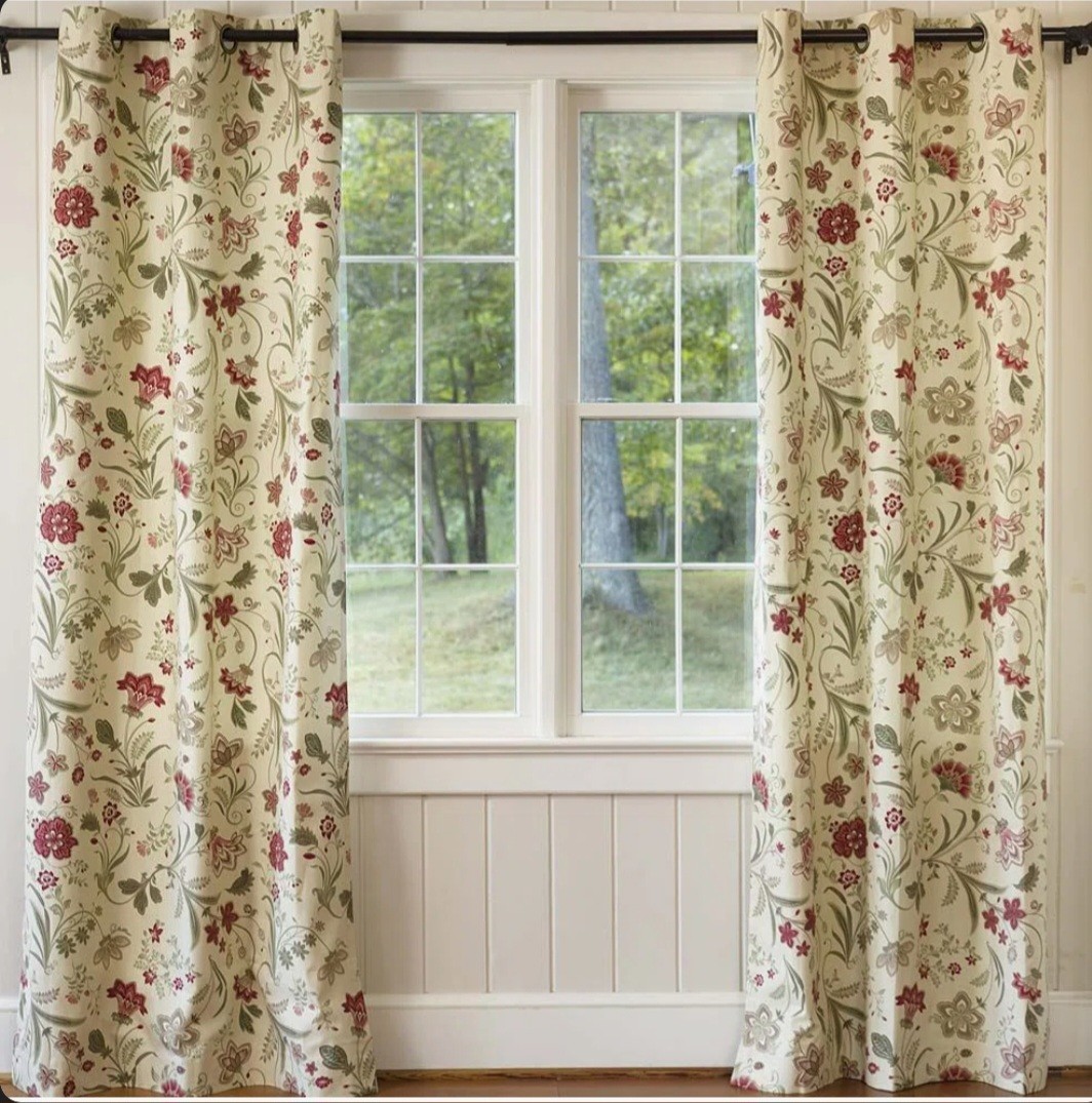 Plow & Hearth Jacobean Thermalogic Grommet-Top Curtains (160″ x 84″)