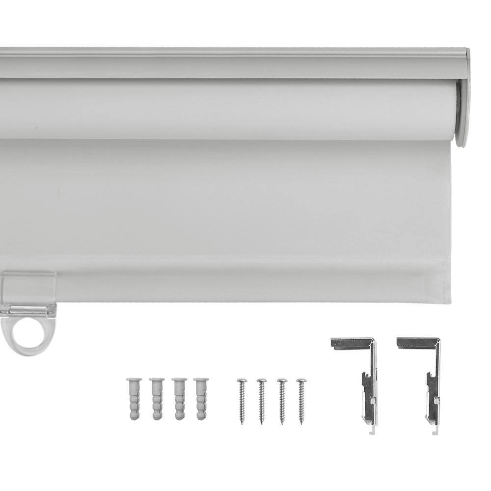 Gray Polyester 35 In. W X 72 In. L Light Filtering Cordless Slow Release Recycle