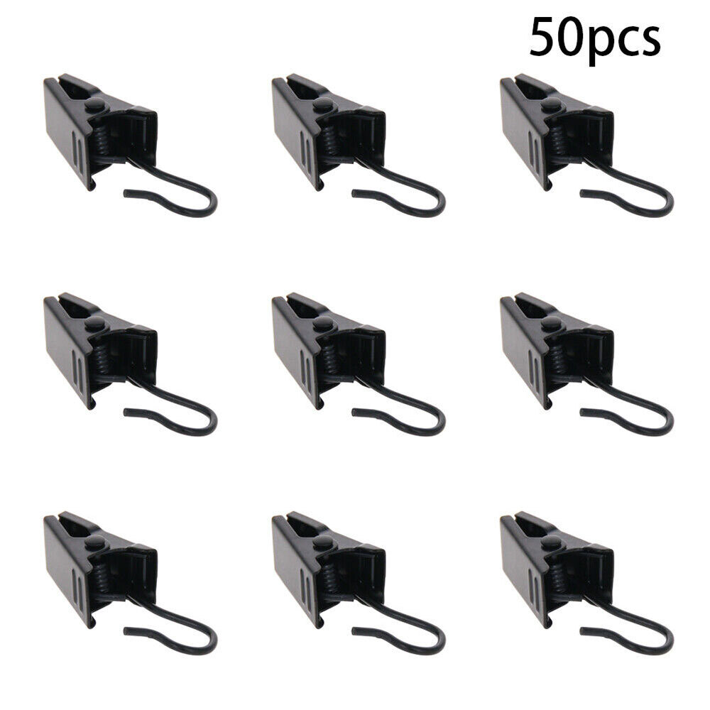 50/100pcs Stainless Steel Curtain Clips w/ Hook for Curtain Photos Decor USA