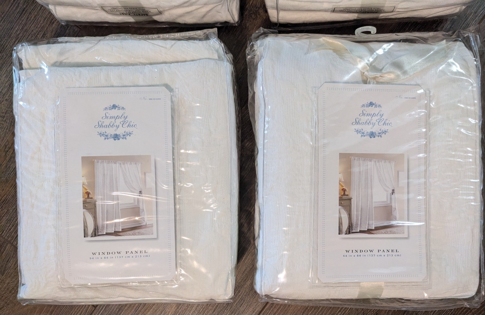 Simply Shabby Chic Cotton Blend Matelasse White Curtain Panel 54″ x 84″