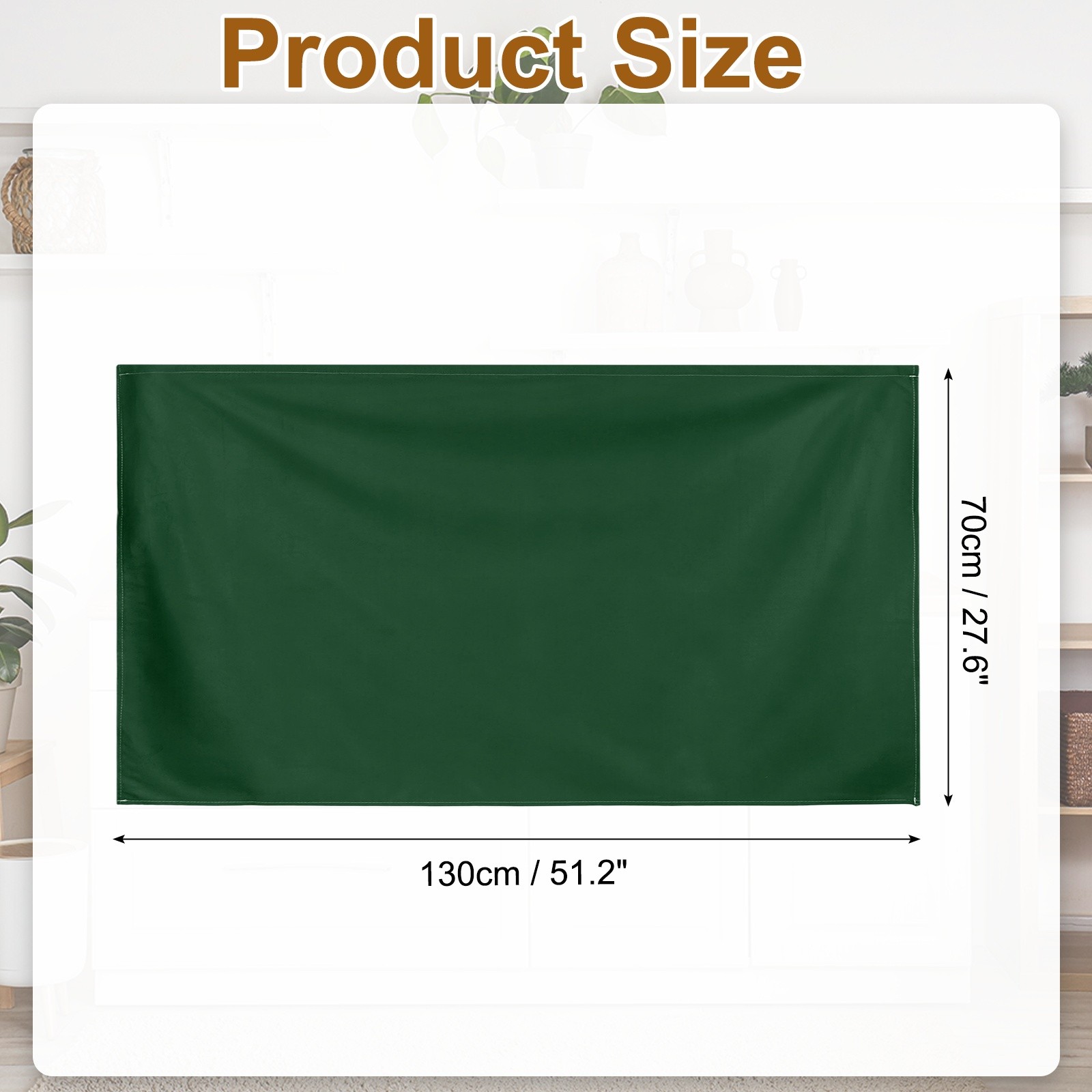 Cabinet Curtains Dust Proof Kitchen Privacy Curtain (51.1″x27.6″ Dark Green)