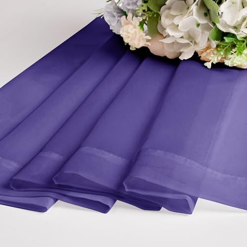 Sheer Curtains 63 Inch Length 2 Panels, Light 42″W x 63″L (Pack of 2) Purple