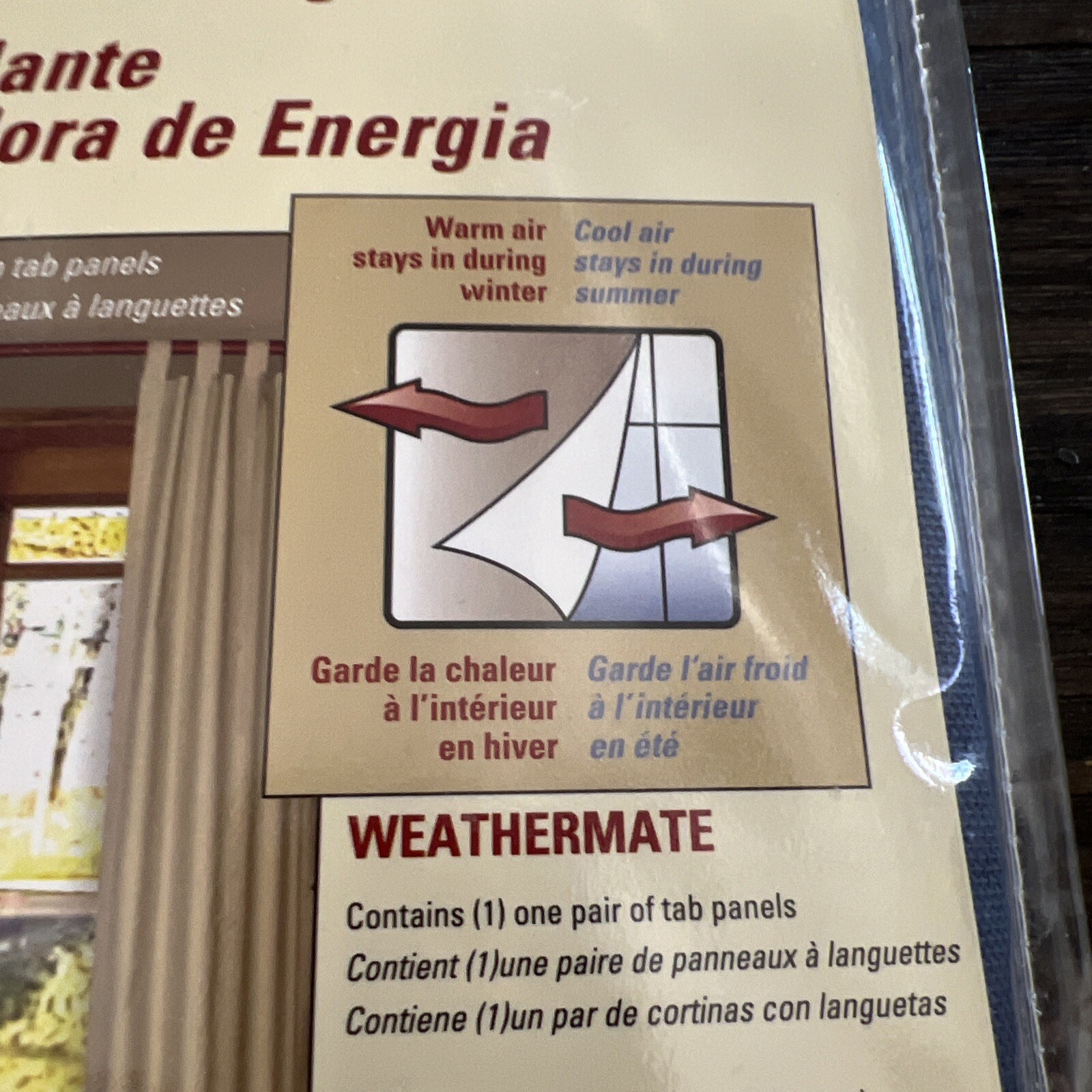 New Therma Logic Energy Efficient Insulated Curtain 80”x54” Color Blue Gray