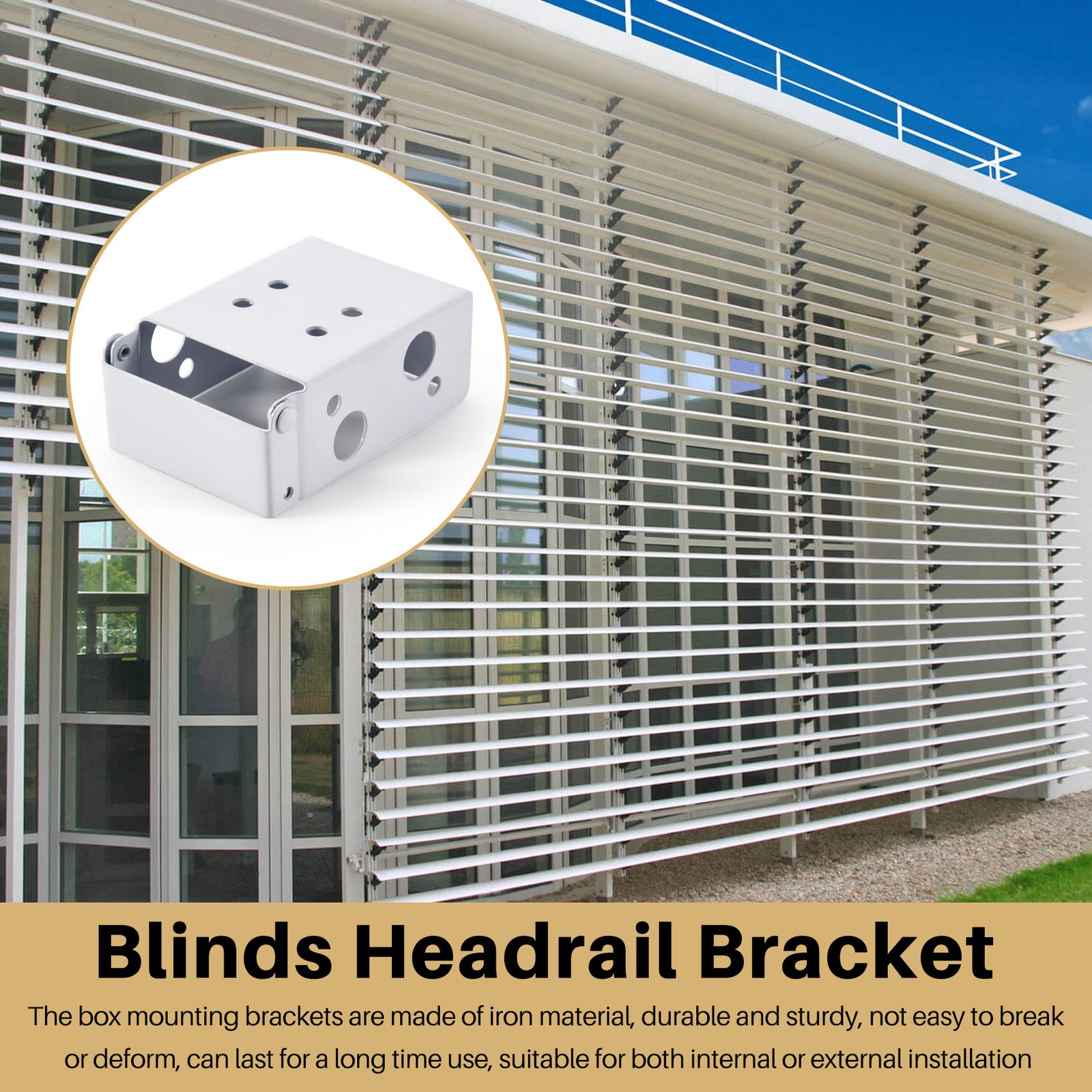 4 Pieces Blind Brackets 2 Inch Low Profile Box Mounting Bracket for5774