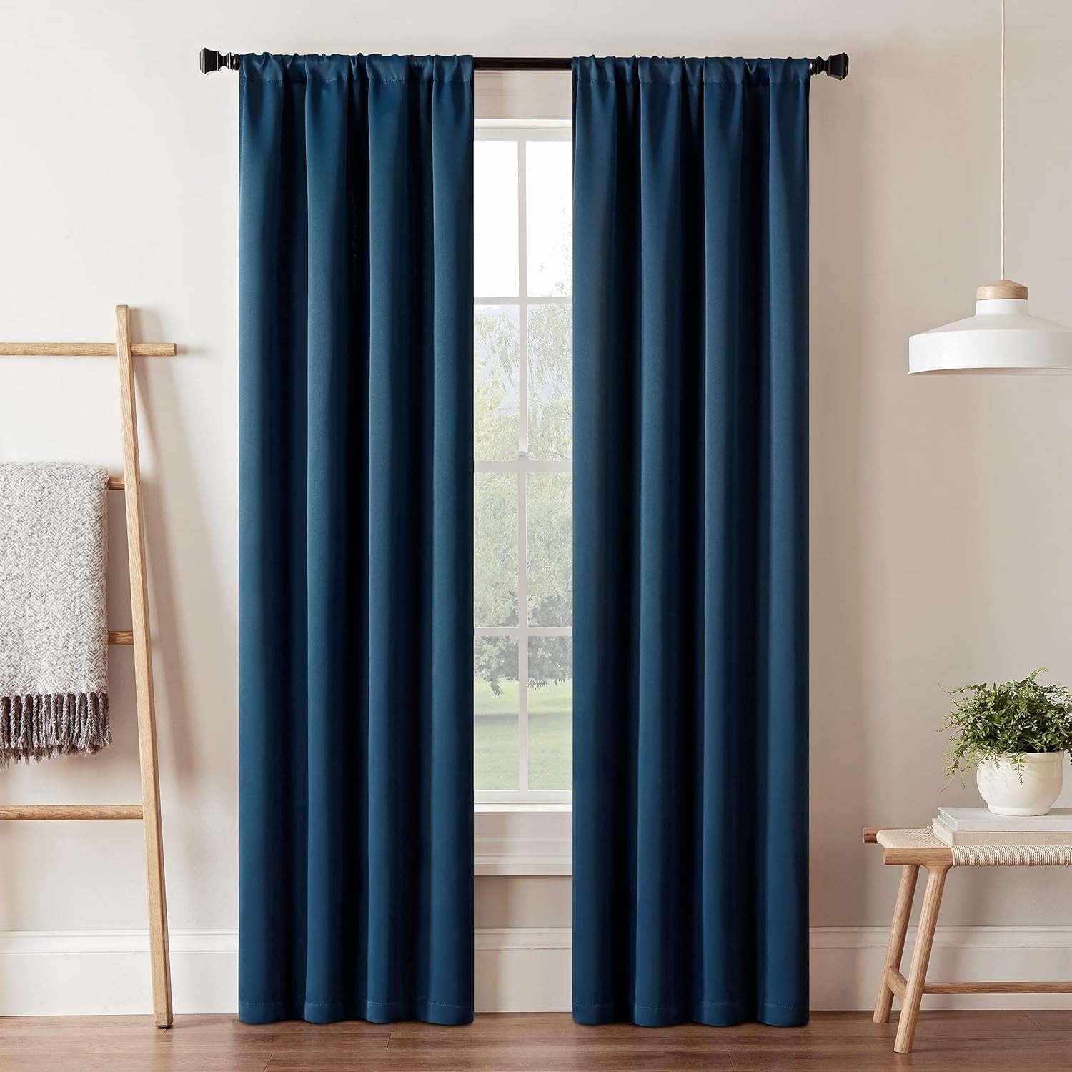 ECLIPSE Room Darkening Curtains for Bedroom – Darrell 37″ x 95″ Thermal Insulate