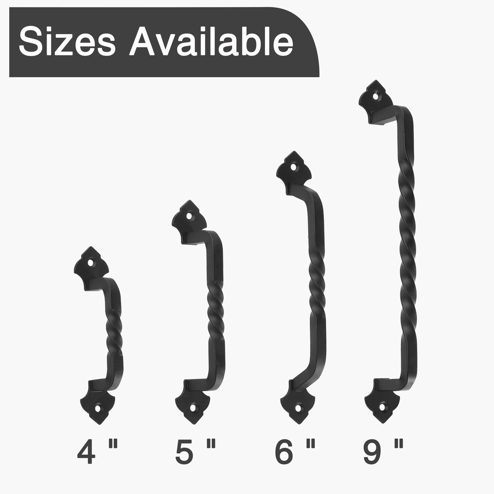 OVOV 2 Pack Barn Door Pull Handle Hardware for Garden Gate 6inch | Solid Stee…